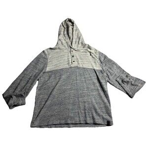 Lucky Brand LS Hooded Henley Mens Shirt Sz XL Outdoors Preppy